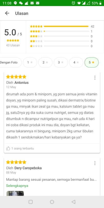 testimonial vitamin vco minyak kelapa virgin coconut oil bulu kulit kesehatan