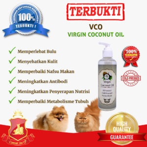 vitamin anjing kucing hewan vitamin bulu anjing kucing hewan bulu rontok nafsu makan penggemuk badan minyak kelapa murni virgin coconut oil